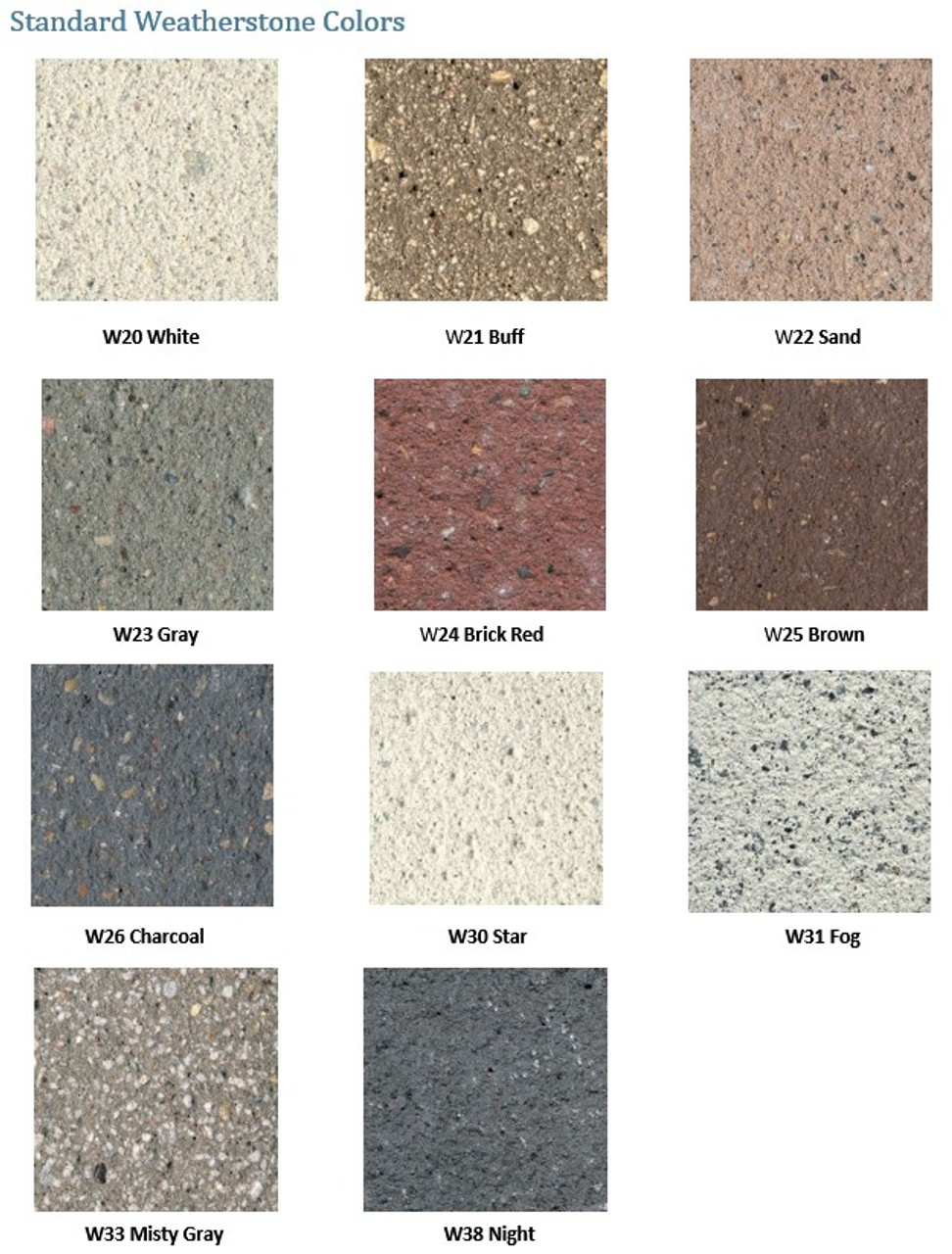 Weatherstone Colors