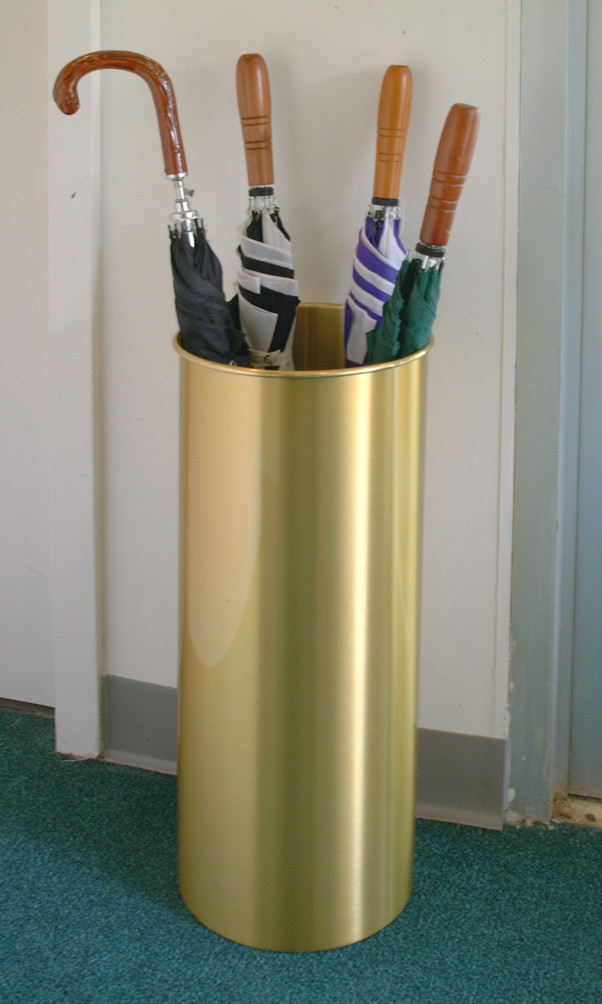 7 Gal. 9 x 23 Wastebasket or Umbrella Holder Satin Brass 922BE