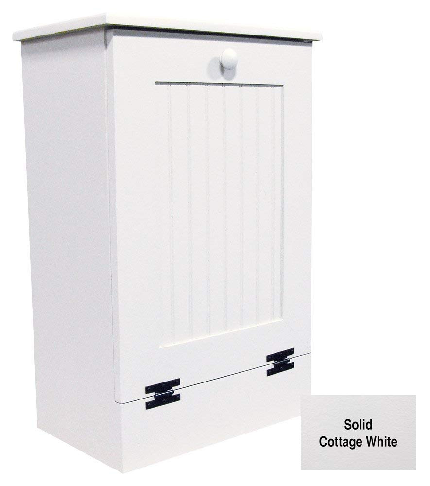 Small Kitchen Tilt Out Wood Trash Can Handmade In Pine 15 Color