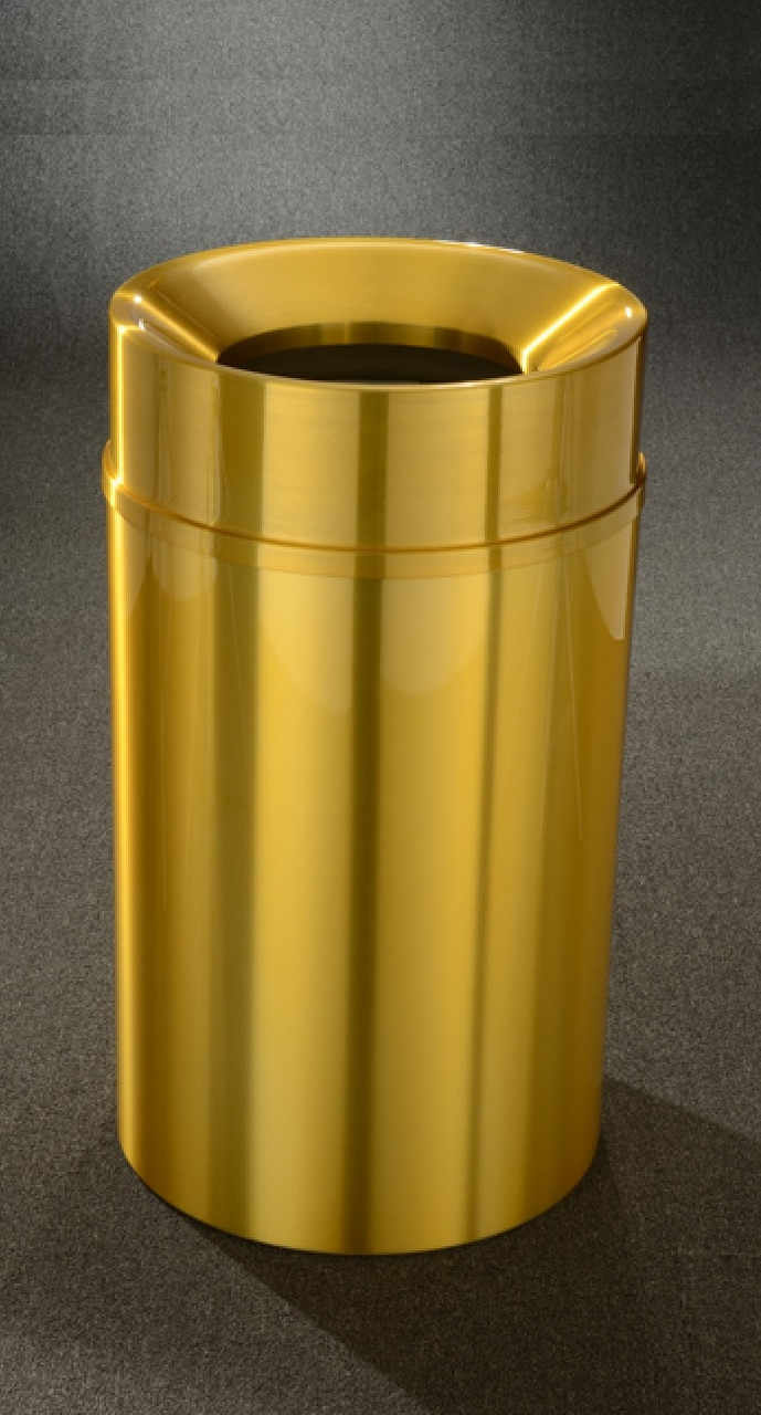 Brass Funnel Top Trash Can 4 Sizes