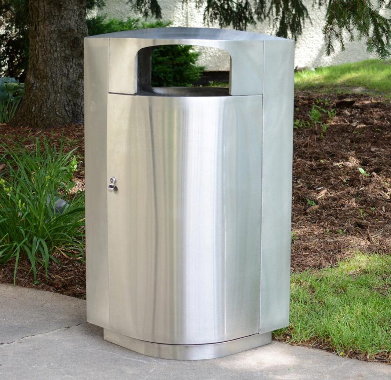 stainless steel trash can