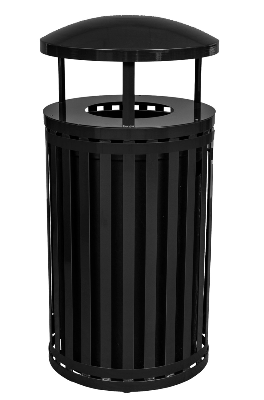 East Hampton 45 Gallon SCTP-40 D ND Covered Trash Can Black