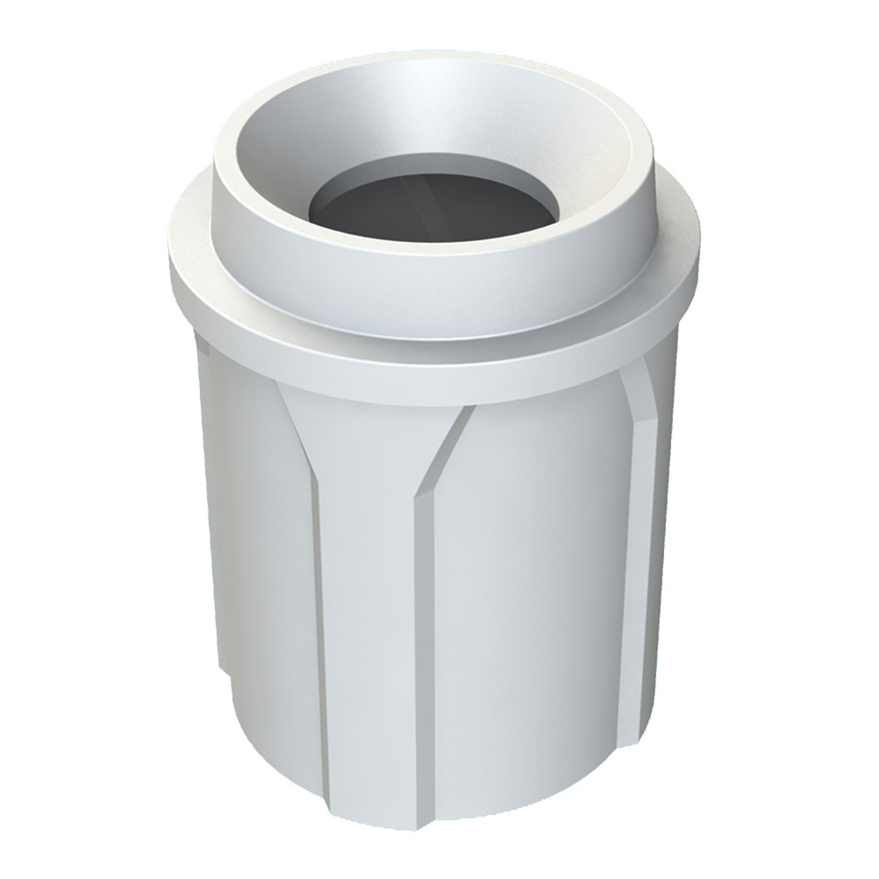 42 Gallon Kolor Can Funnel Top Trash Receptacle S7106A-02 WHITE