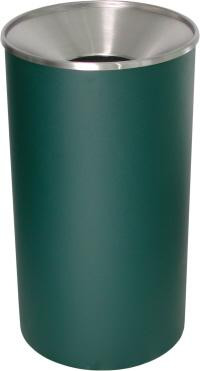 33 Gal. Heavy Duty Metal Trash Can WR-33F HGX HUNTER GREEN