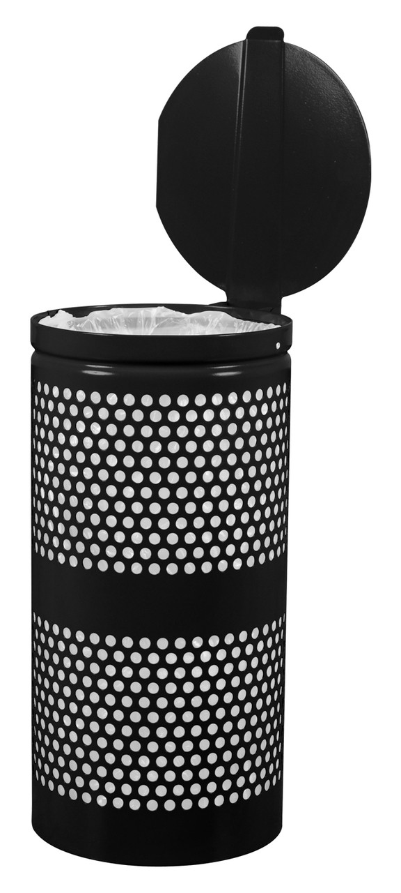 10 Gallon Covered Mesh Trash Can WR-10R CVR BLK BLACK GLOSS