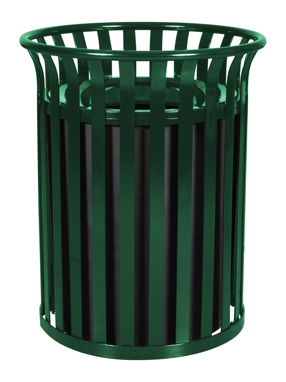 37 Gal. SC-2633 HGR Streetscape Trash Can Green Gloss