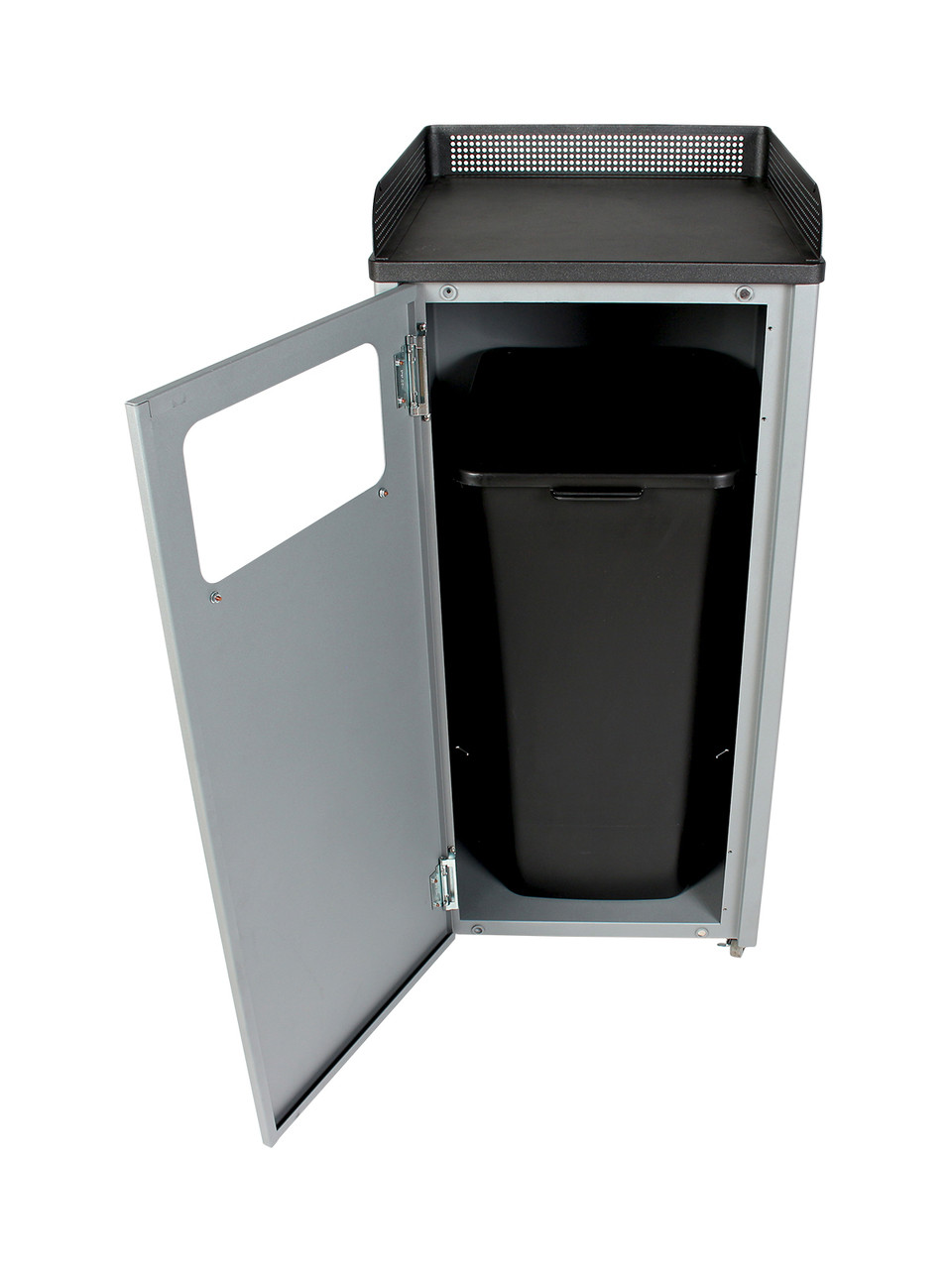 32 Gal. Metal COURTSIDE SINGLE Food Court Trash Can 810400