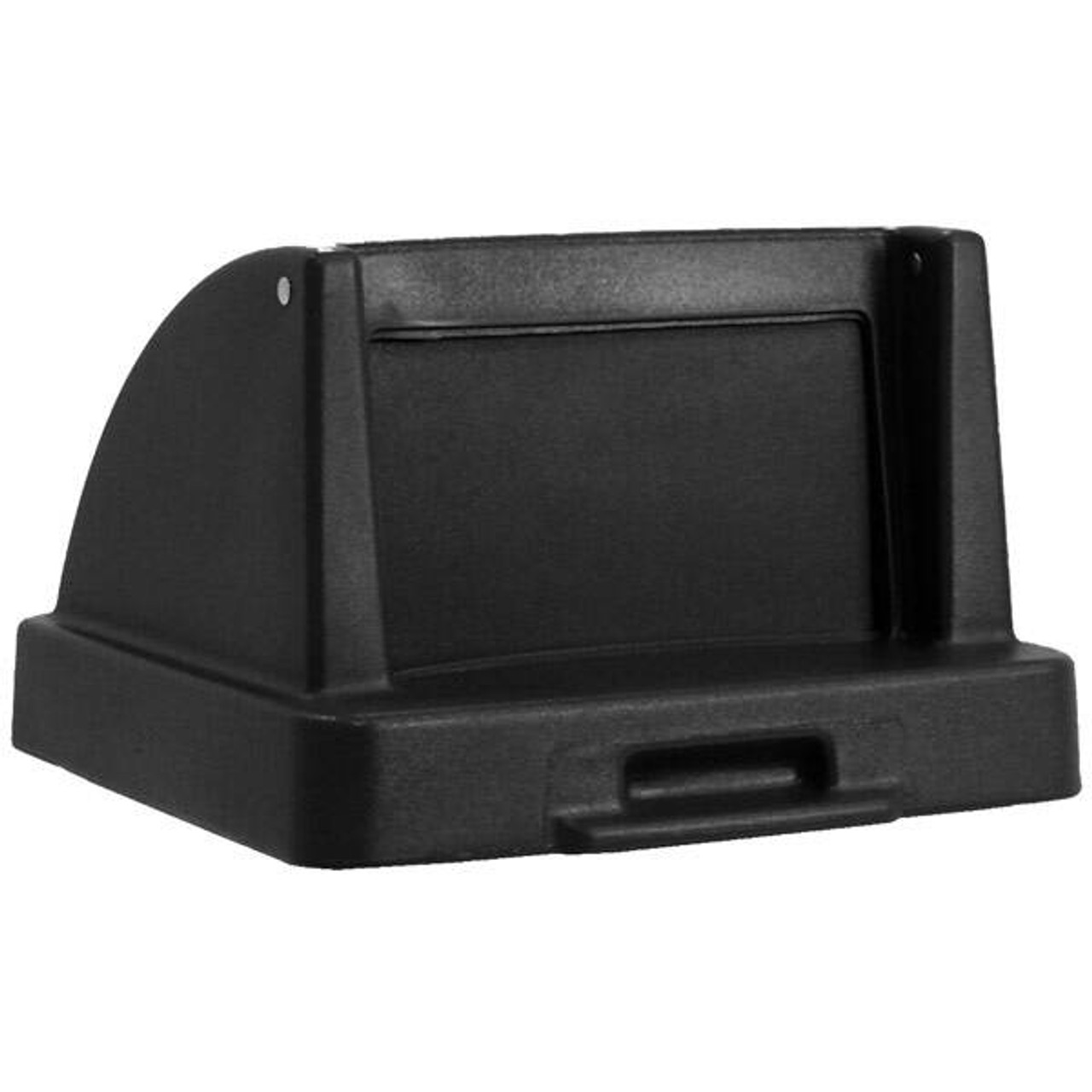 20.5 x 20.5 Push Door Plastic Lids TF1405QS for Square Trash Cans Black