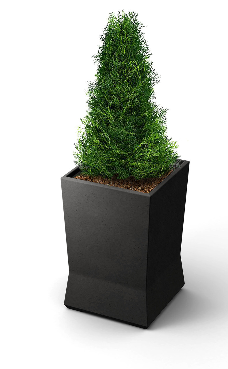 18 x 18 x 28  ModTec Planter Medium 724366 Gunmetal Satin