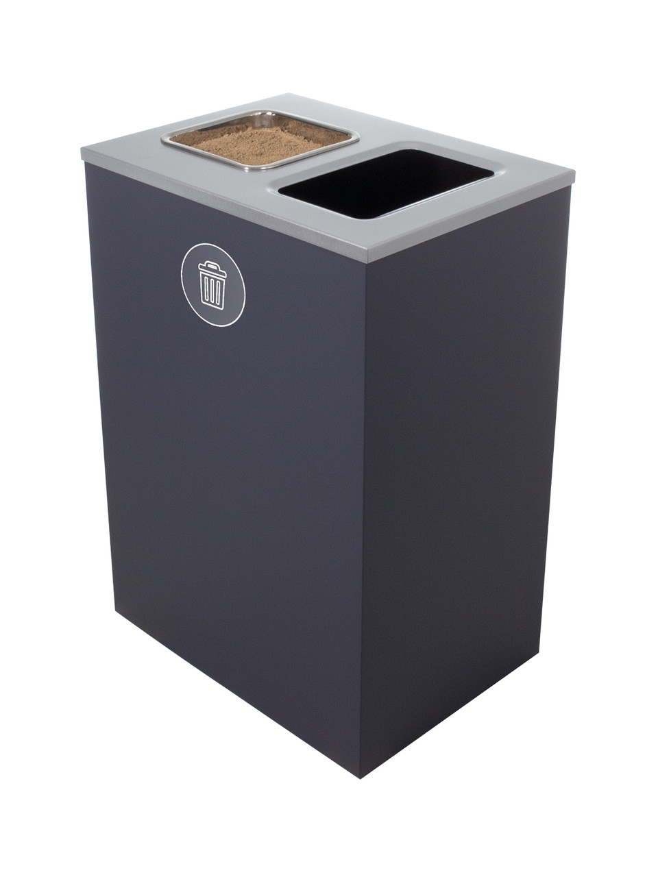 32 Gallon Steel Spectrum Cube XL Ash and Trash Can Gray 8107138-4