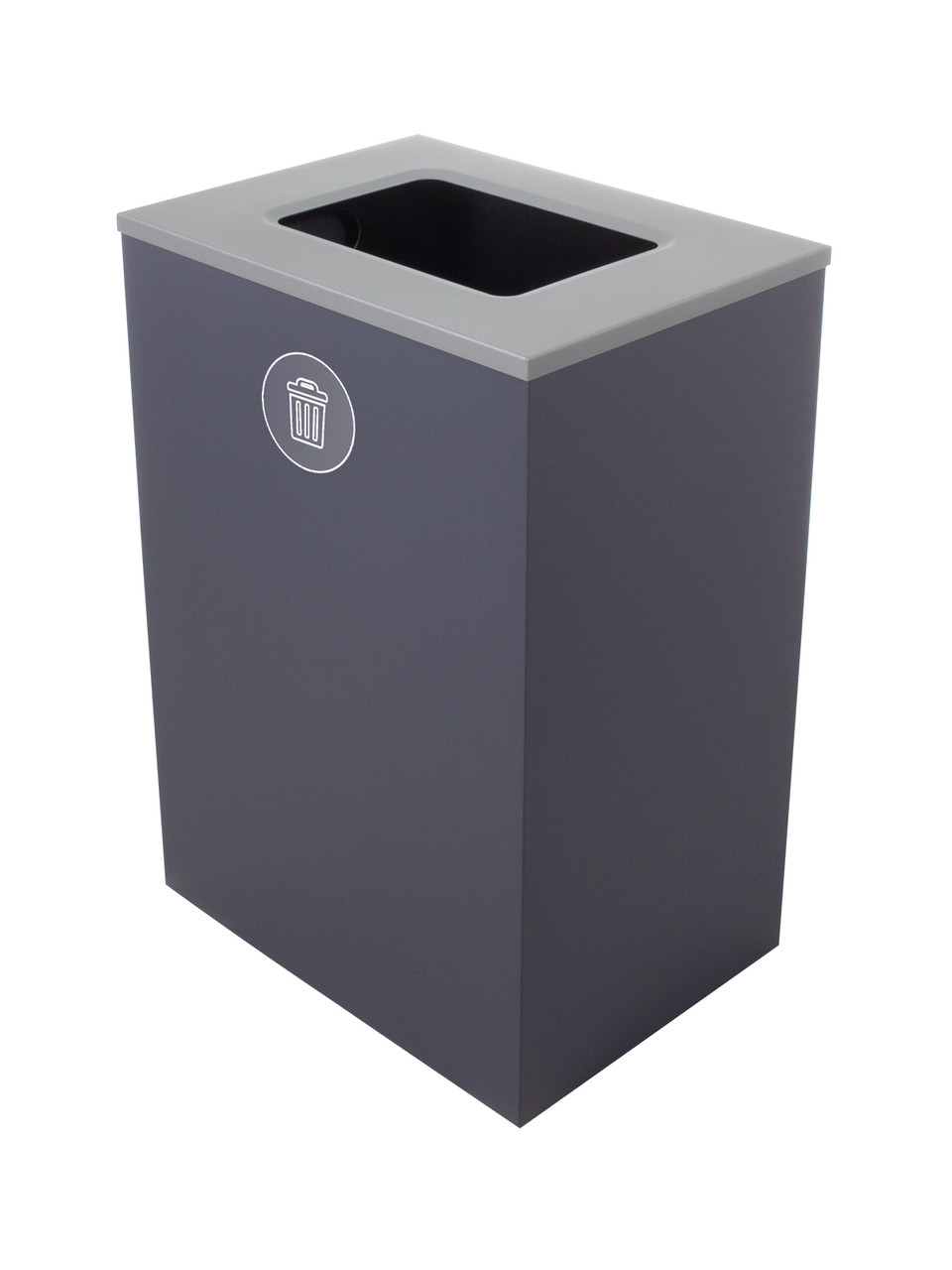 32 Gallon Steel Spectrum Cube XL Trash Can Gray 8107132-4