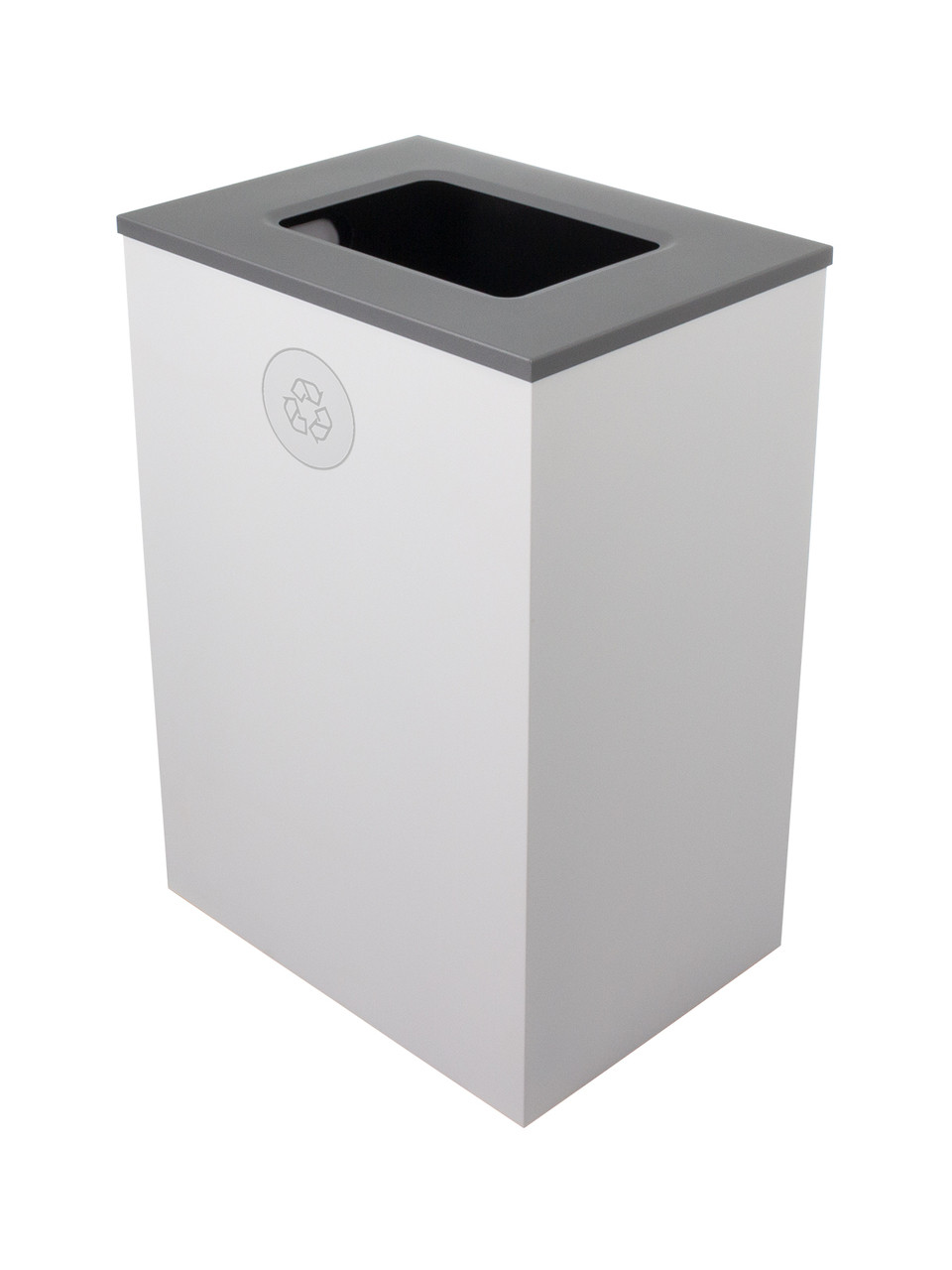 32 Gallon Steel Spectrum Cube XL Recycle Bin White 8107133-4