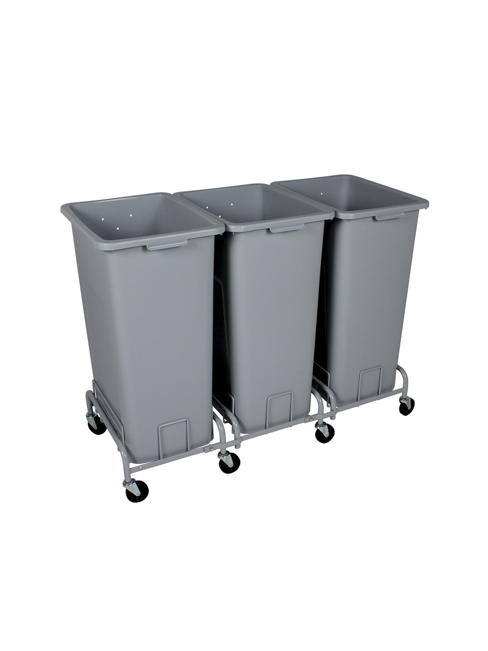 84 Gal. Plastic XL Trash Cans with Wheels Combo