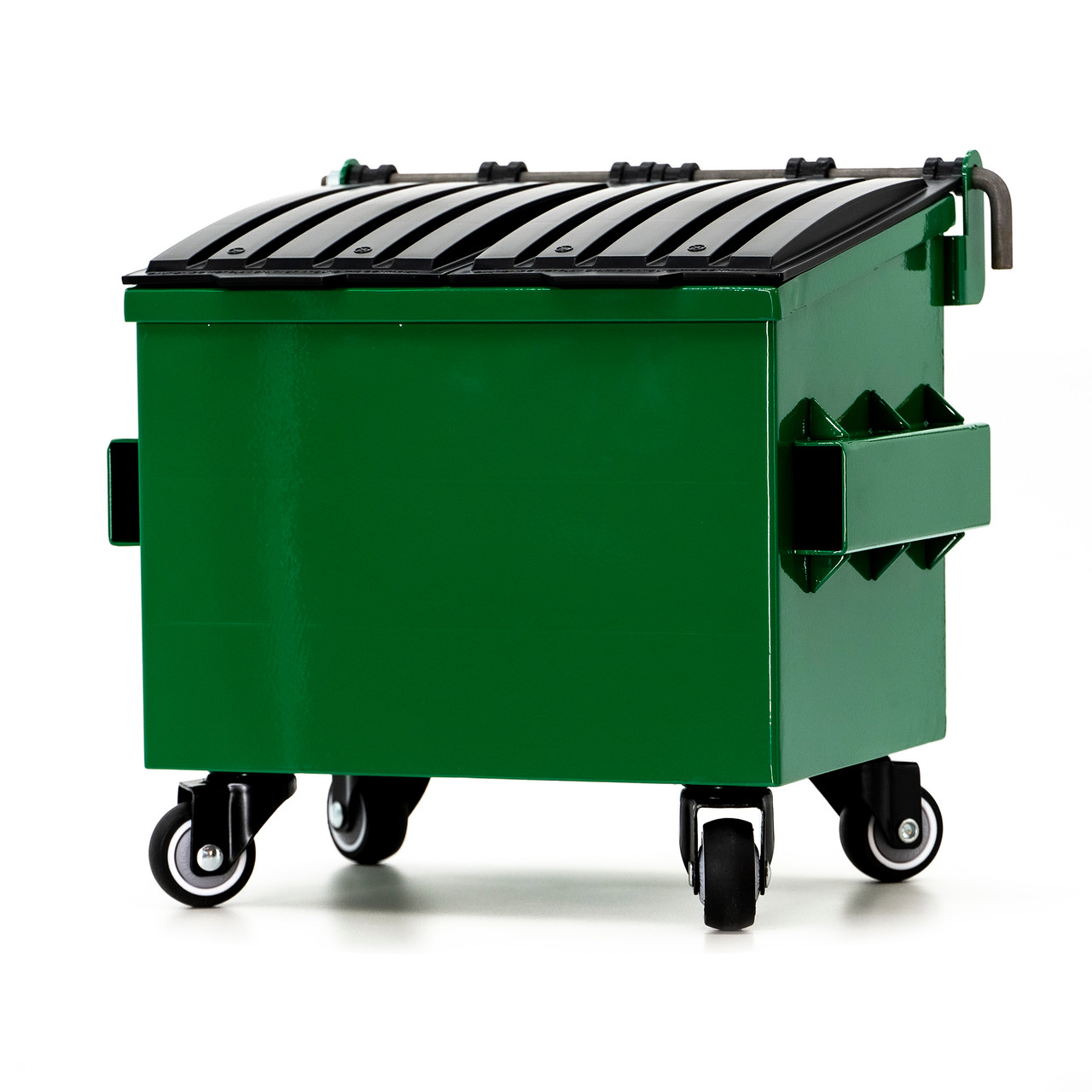 Dumpsty Desk Top Steel Mini Dumpster RECYCLE GREEN w/Magnetic Decals