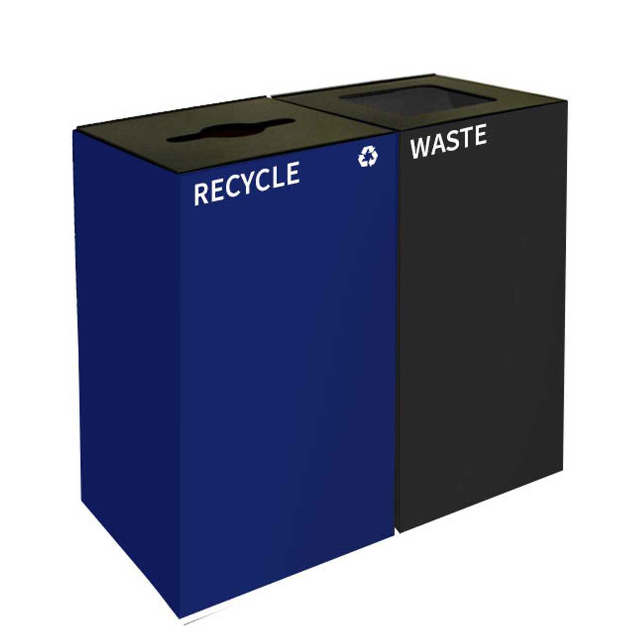 Geocube Connectable Double Combination Recycling Center (3 Sizes & 5 Color Choices)