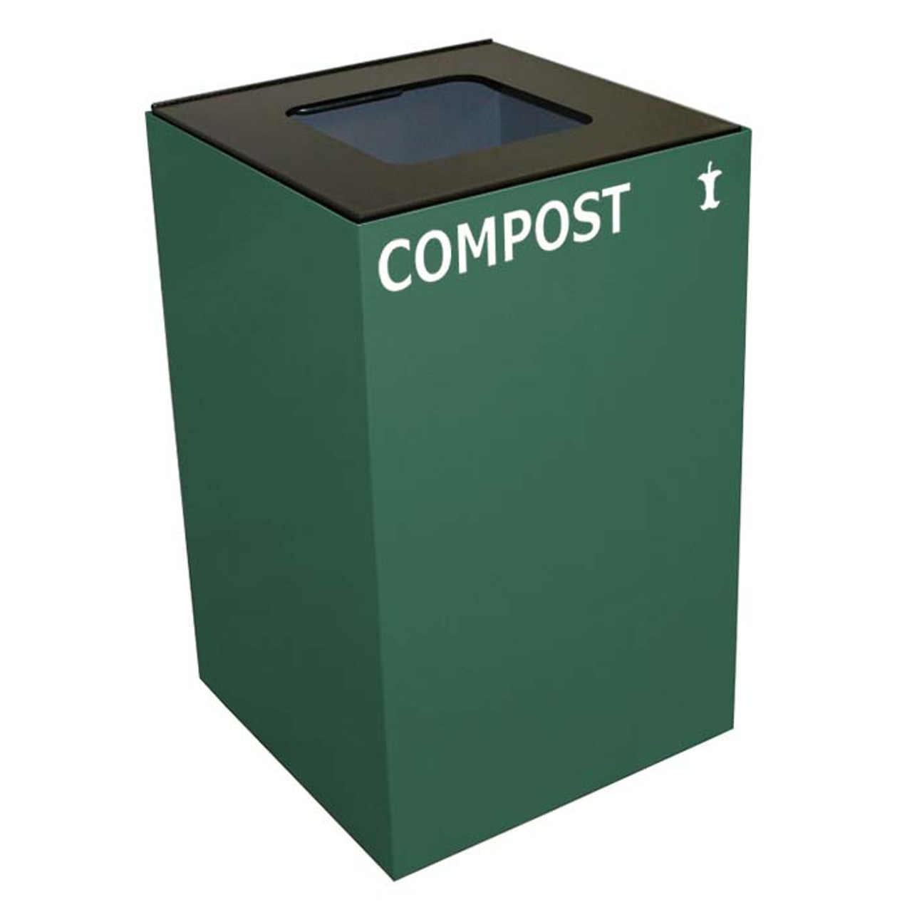 28 Gallon Geocube 28GC03-GN Compost Bin with Hinged Lid