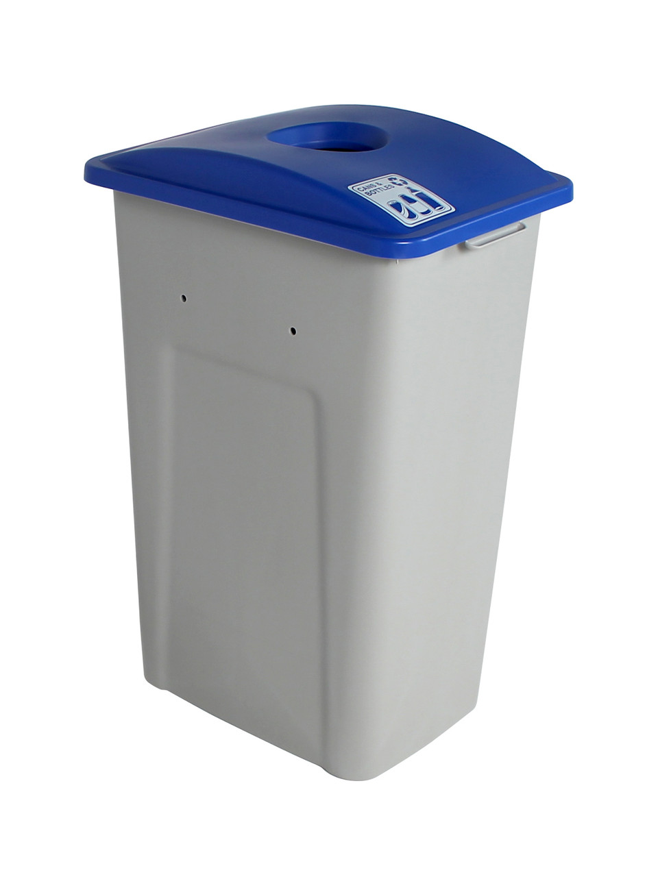 32 Gallon XL Simple Sort Recycling Bin (Cans & Bottles, Blue Lid)