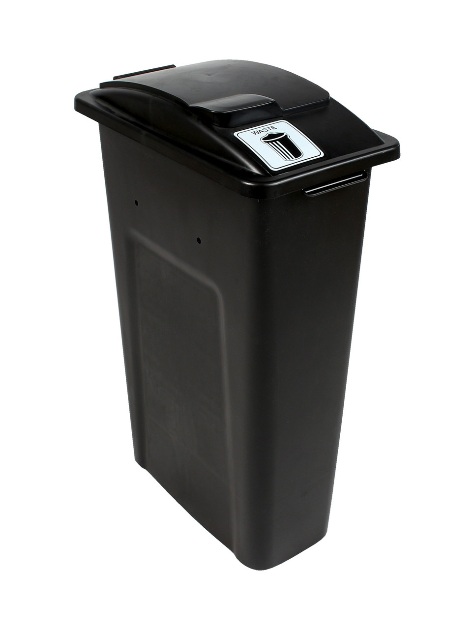 23 Gallon Black Skinny Simple Sort Waste Can (Waste, Lift Top)