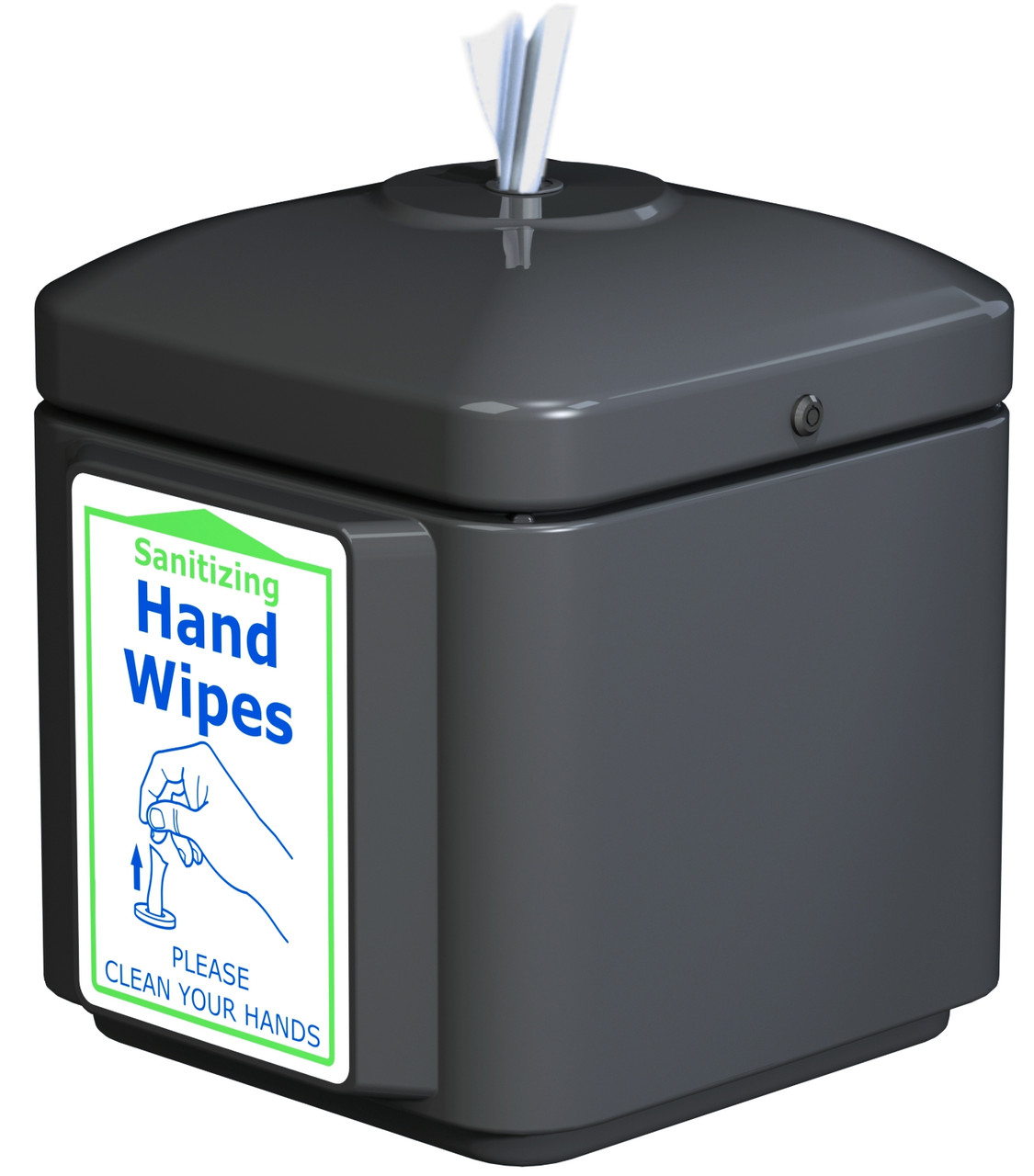 Sanitizing Wipe Dispenser Wall Mount 8003259 (BLACK, No Wipes)