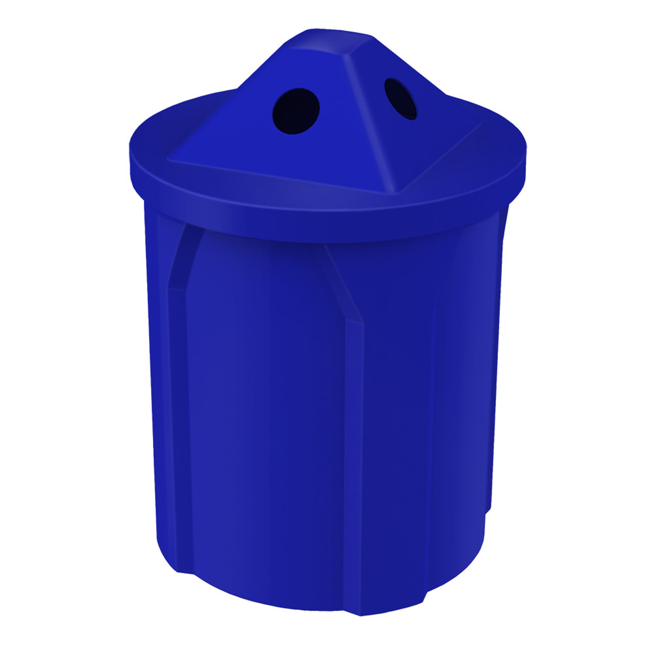 42 Gallon Kolor Can Pyramid Top School Recycle Bin S7107A-00 BLUE