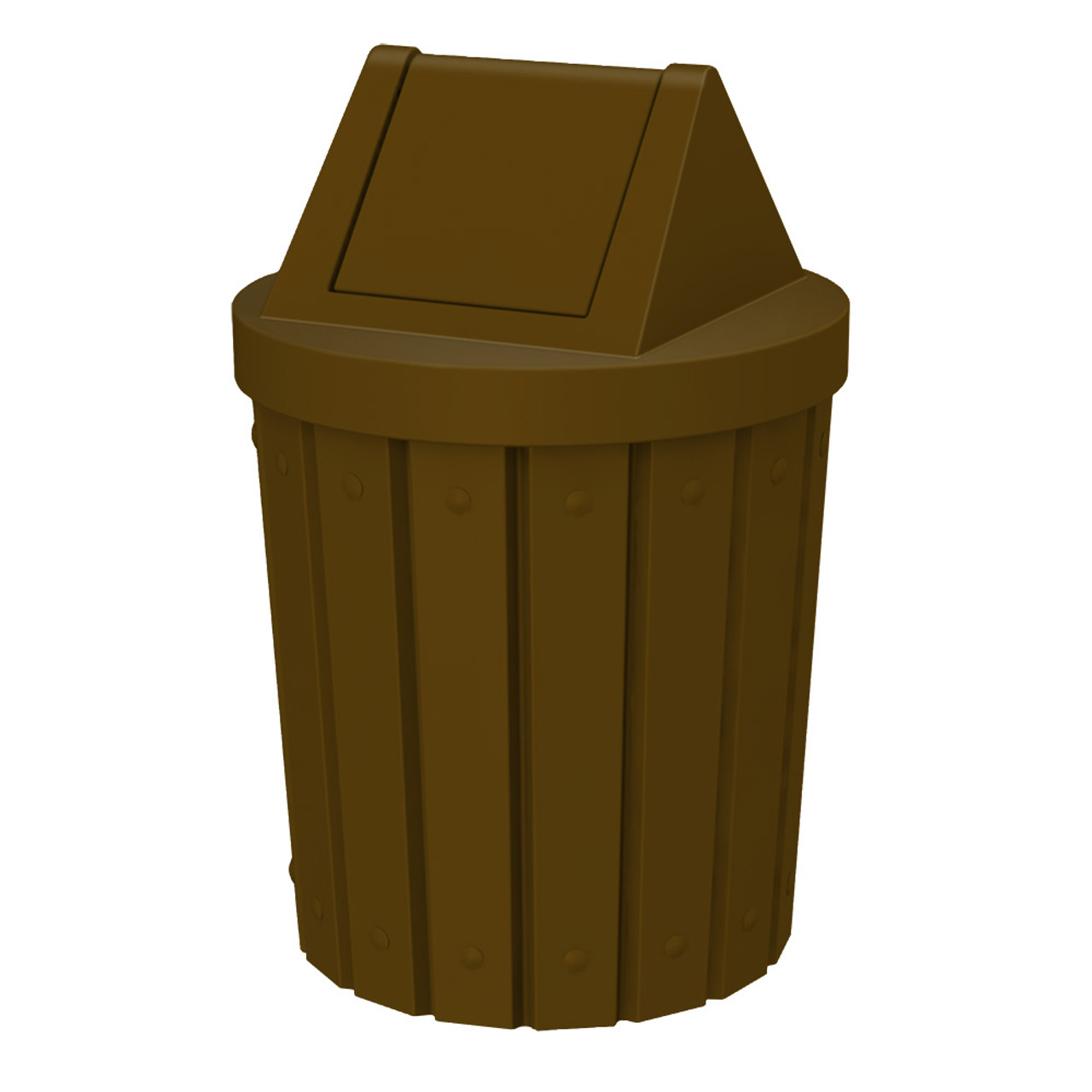 42 Gal. Kolor Can Heavy Duty Swing Top Park Trash Can S8284A-00