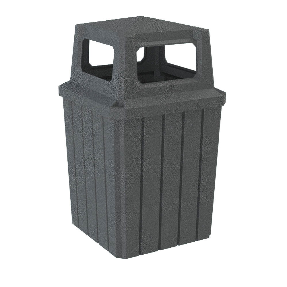 52 Gal. Kolor Can 4 Way Open Heavy Duty Plastic Outdoor Trash Can
