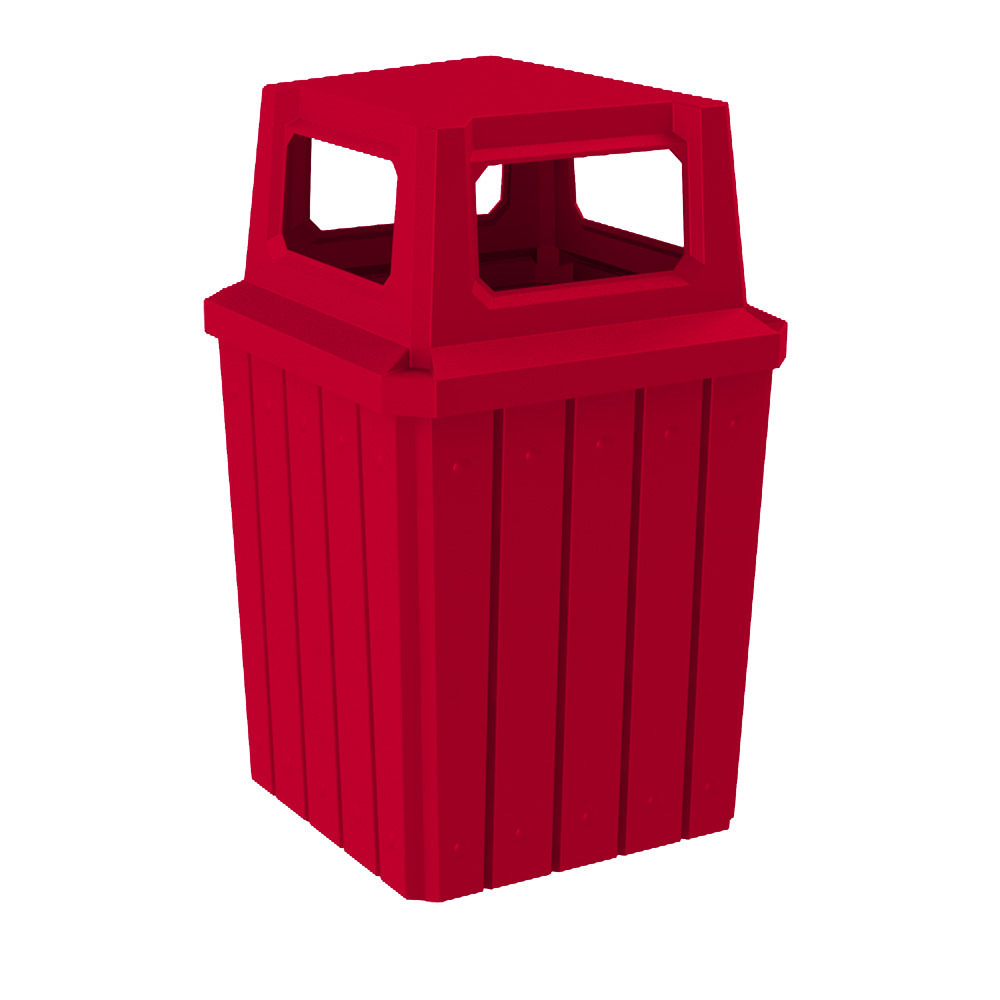 52 Gal. Kolor Can 4 Way Open Heavy Duty Plastic Outdoor Trash Can