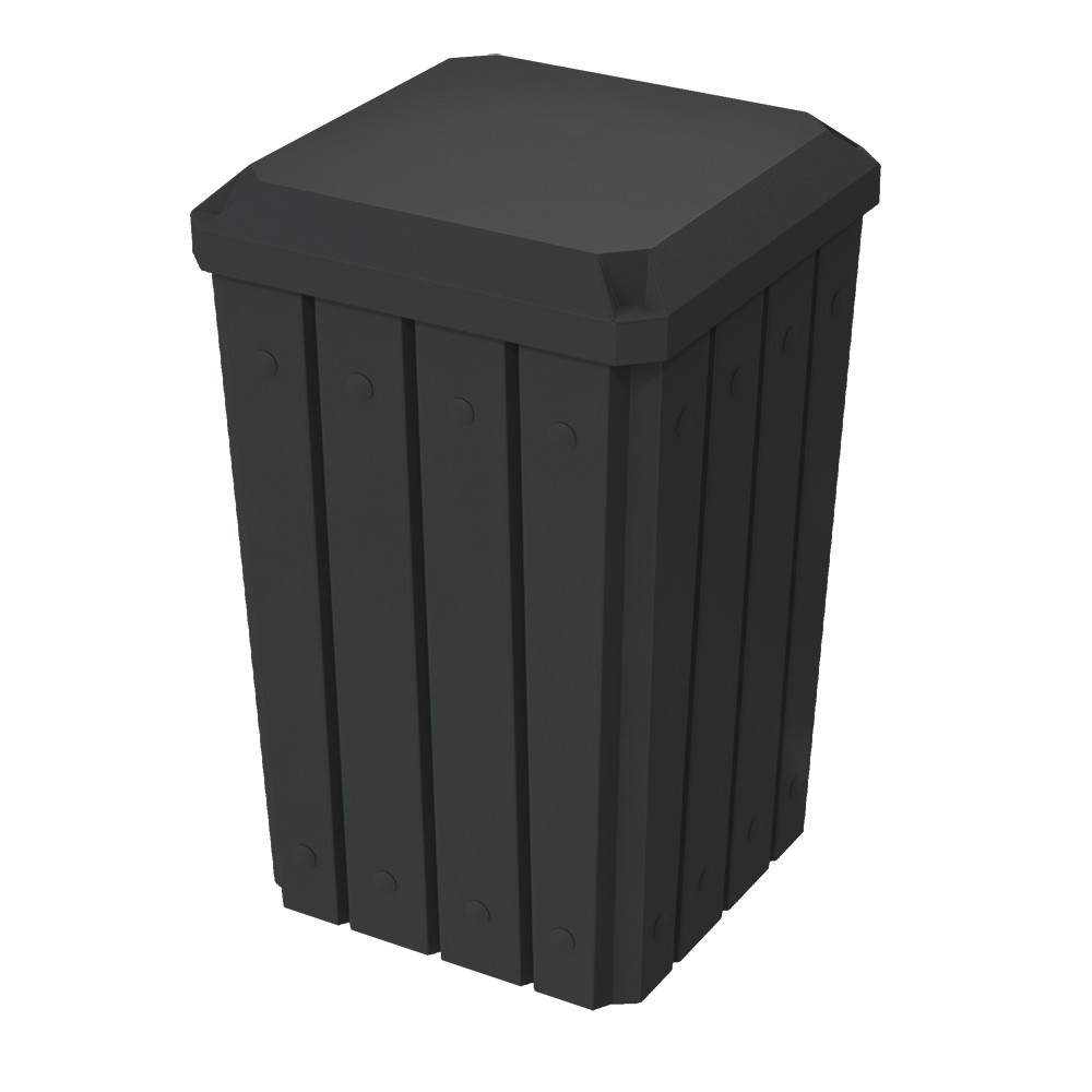 32 Gal. Kolor Can Heavy Duty Dust Cover Enclosed Trash Bin S8292A-00