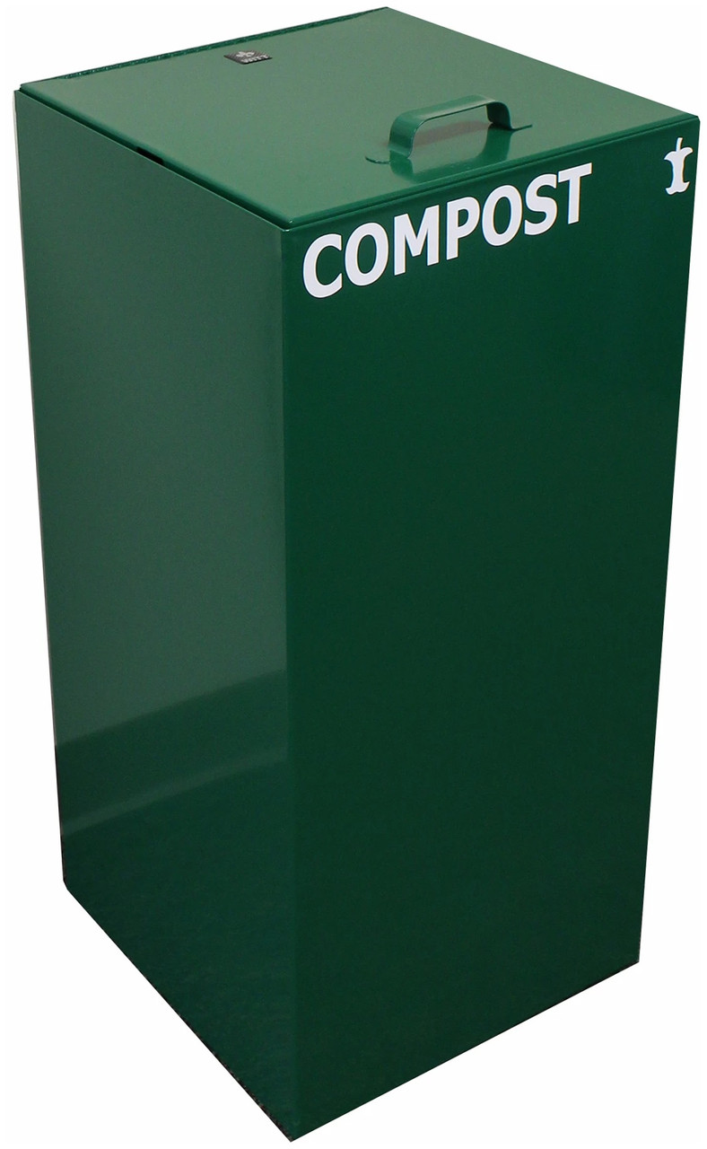 28 Gallon Geocube 28GC05-GN Compost Bin with Closed Top