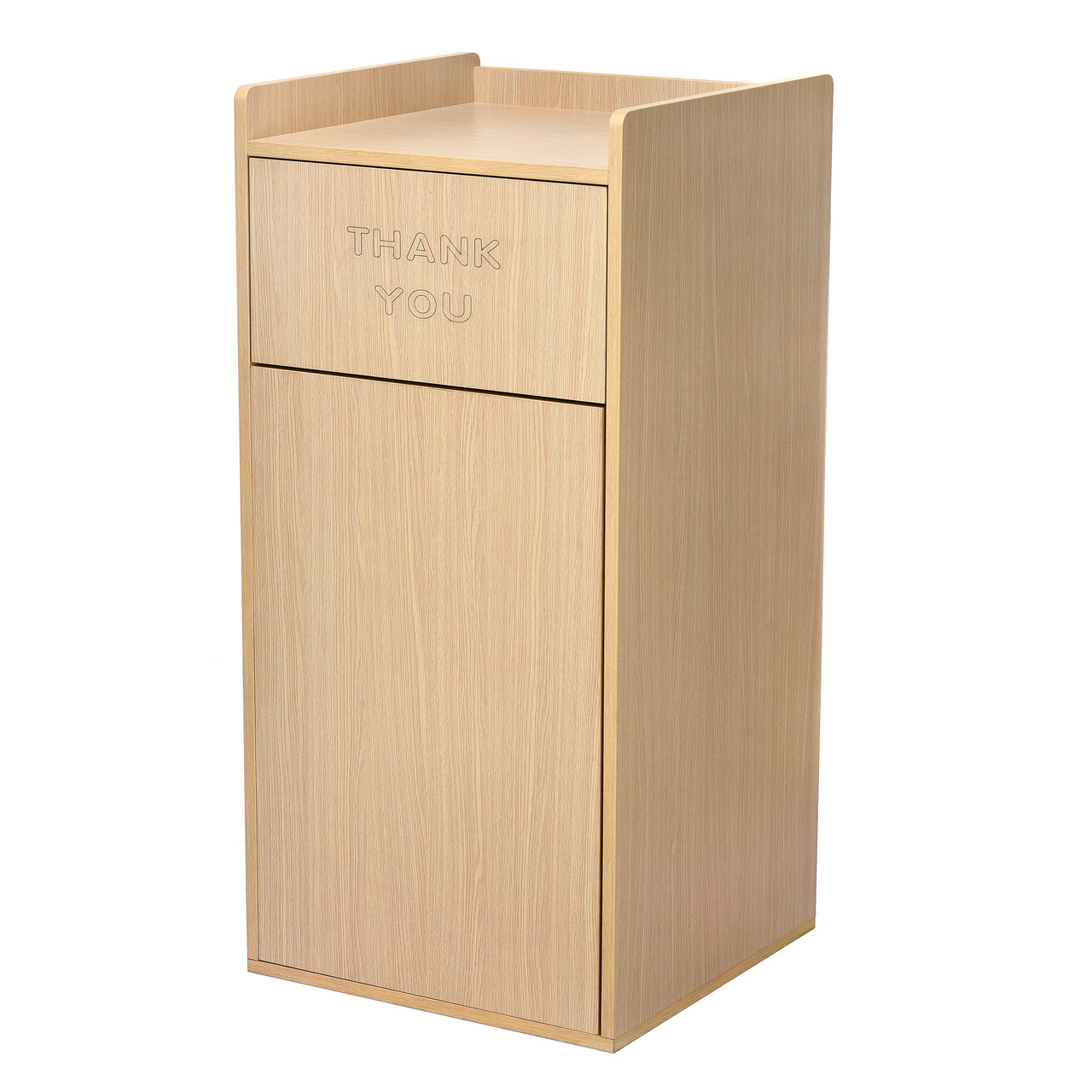 Medium Oak 40 Gal. Wood Receptacle Enclosure ALP476-MEO