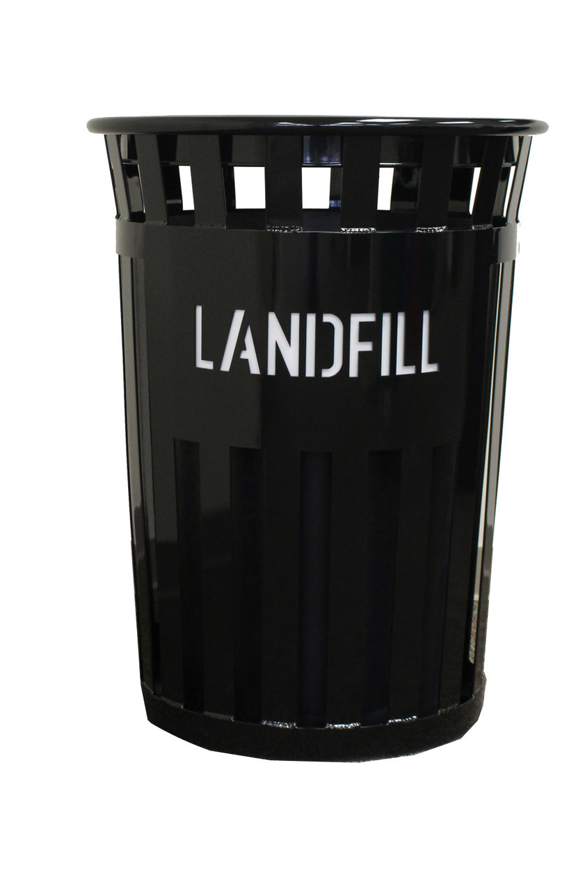 36 Gal. Eco Series M3601-FT ECO Trash Can with Laser Cut Message