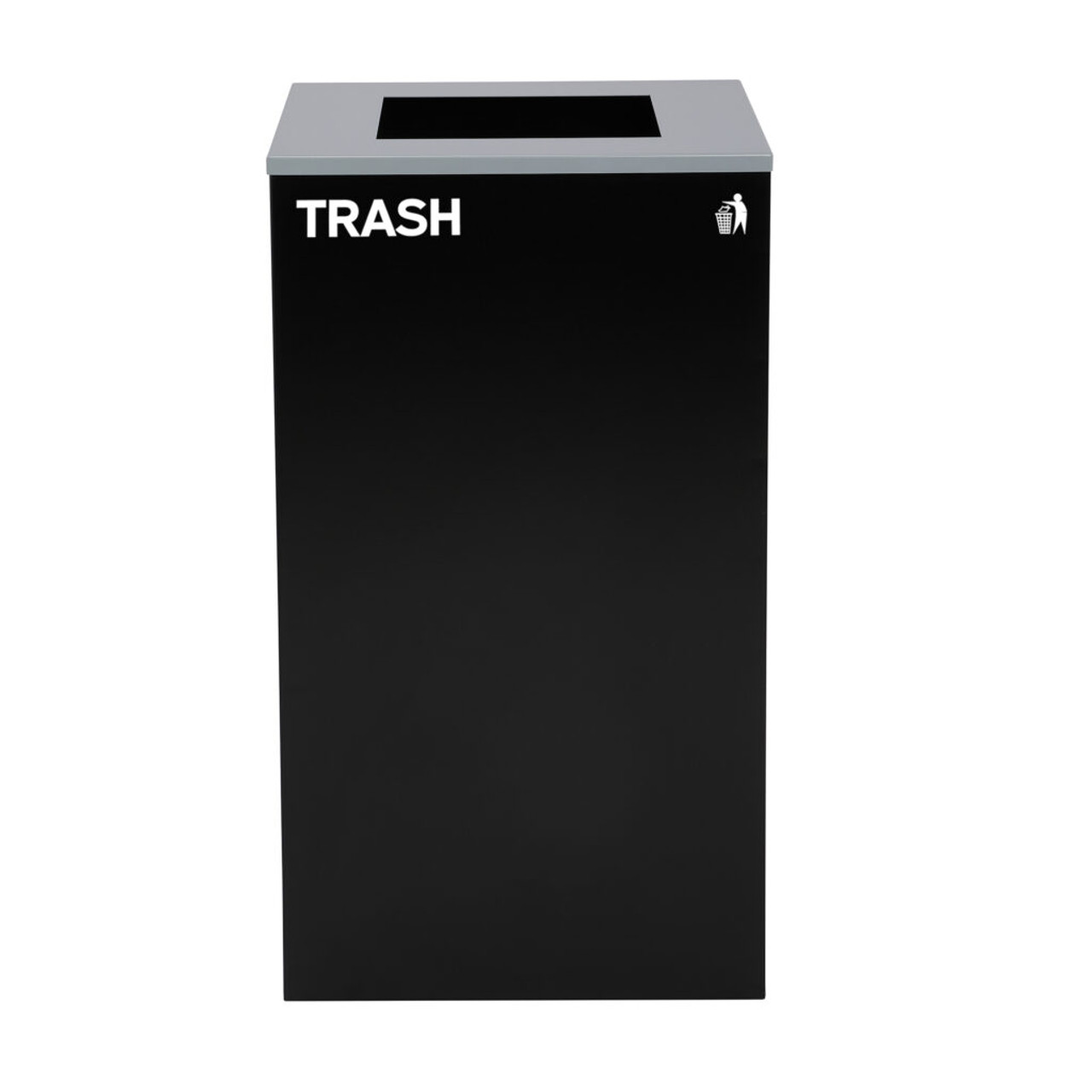 29 Gallon Square Trash/Recycle Bin Recycling Trash Can ALP4450-KIT-BLK