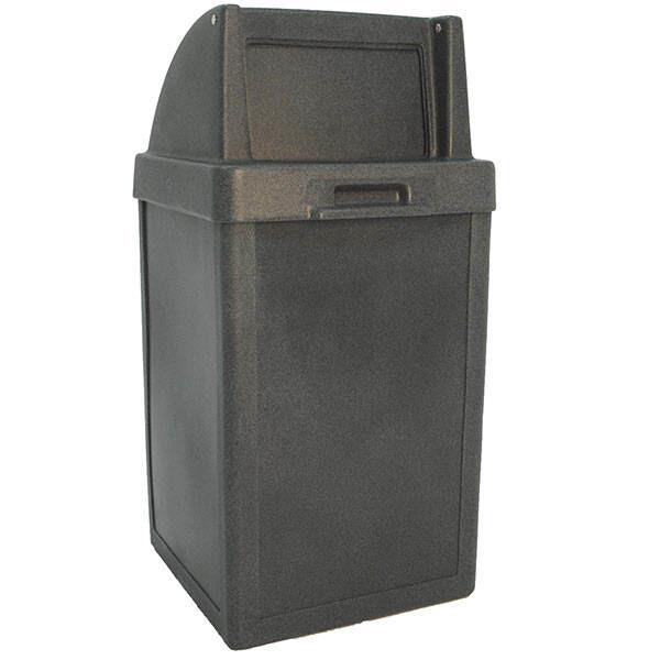 24 Gal. Heavy Duty Plastic Push Door Indoor Outdoor Trash Can TF1014