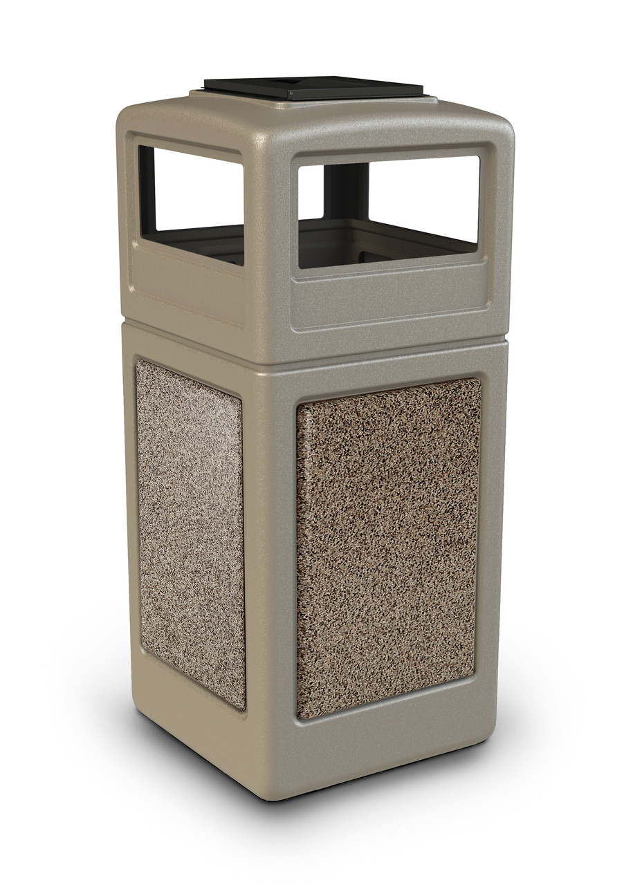 42 Gal. StoneTec Trash Can Dome Lid and Ashtray 72051199 (5