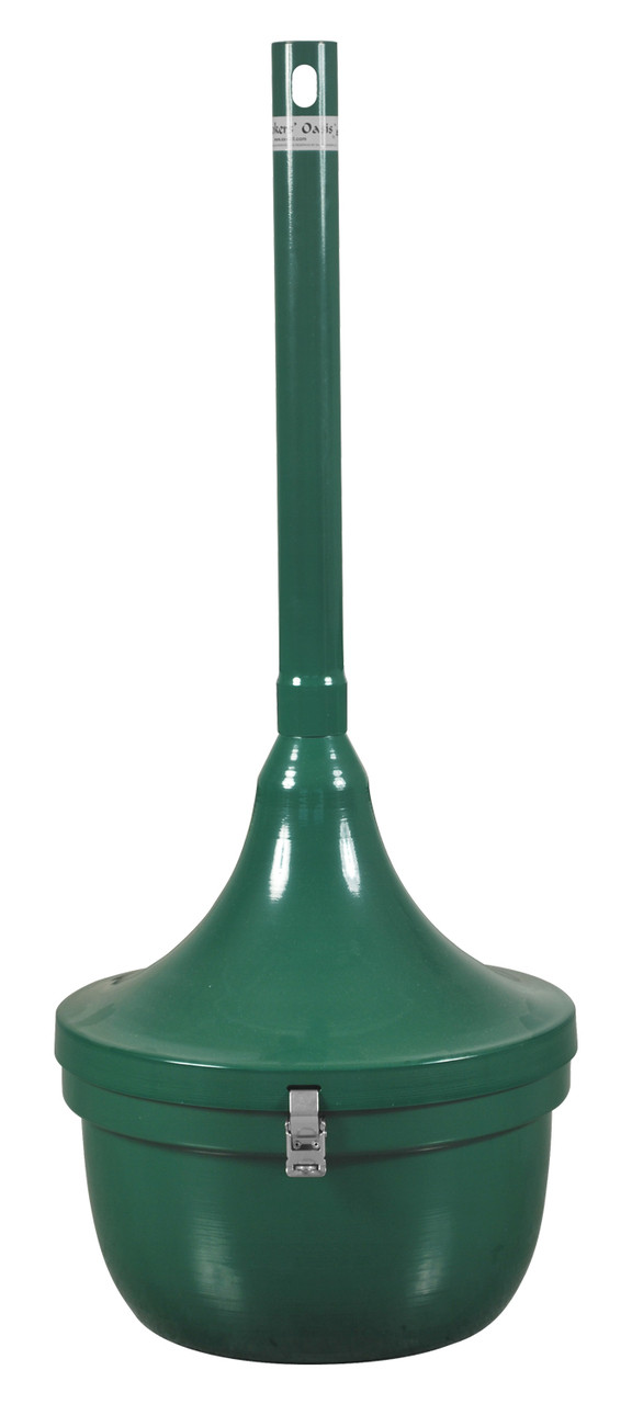 4 Gal. Smokers Oasis Metal Outdoor Ash Tray Hunter Green SRS-1 HGR