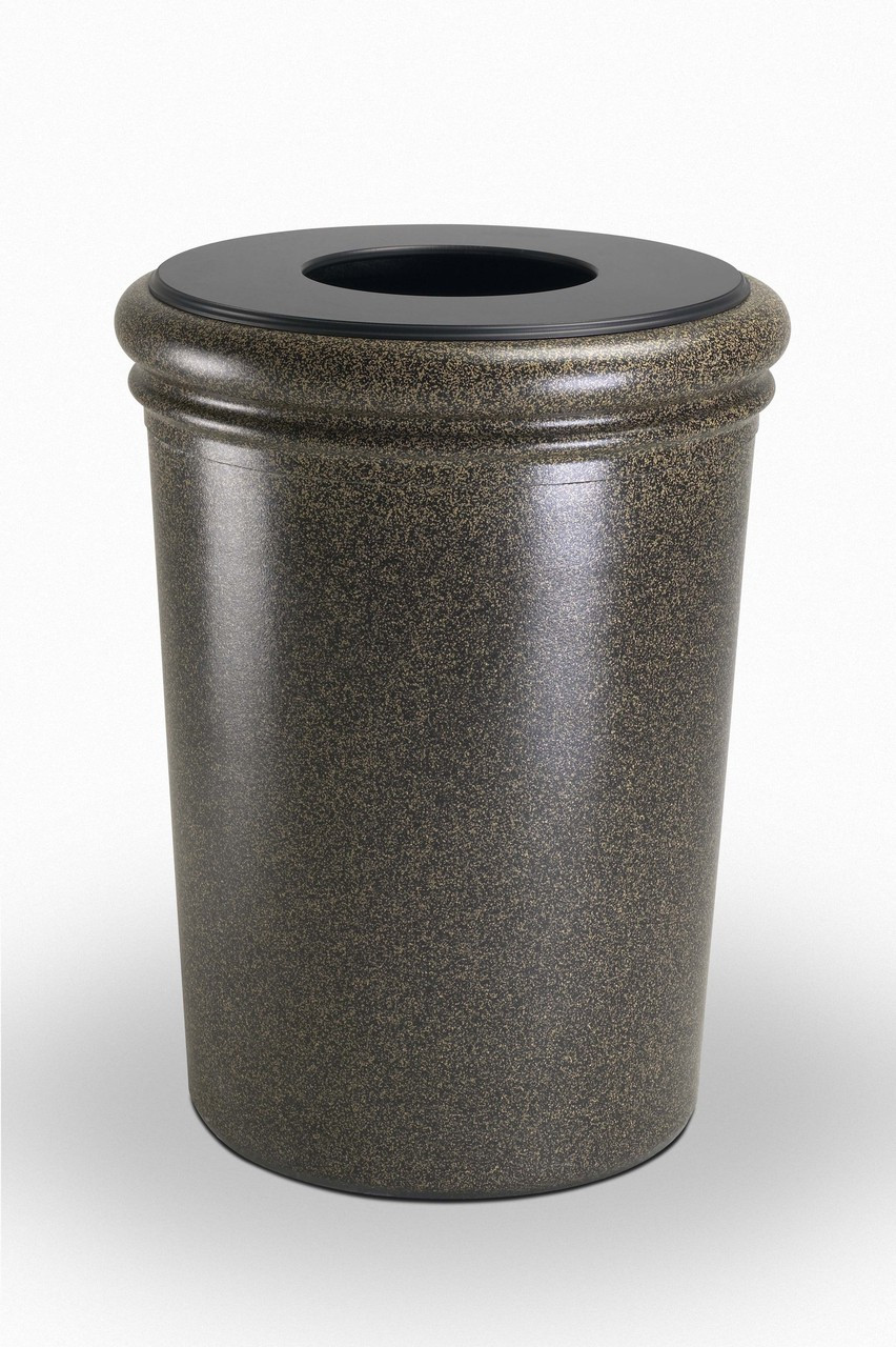 50 Gal. Concrete Fiberglass Decorative Trash Can 720917 with