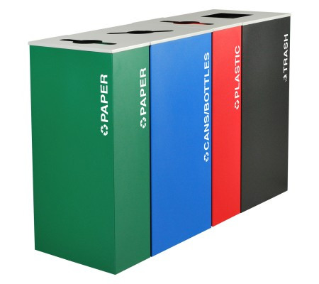 17 Gal. Kaleidoscope Extra Large Recycle Bin Trash Can RC-KD17
