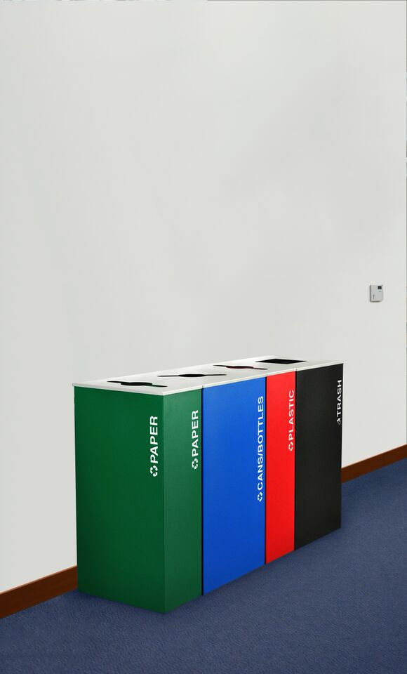 17 Gal. Kaleidoscope Extra Large Recycle Bin Trash Can RC-KD17