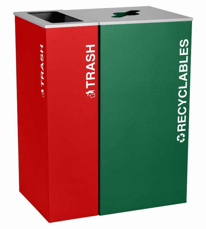 36 Gal. Kaleidoscope Extra Large Recycle Bin Trash Can RC-KD36