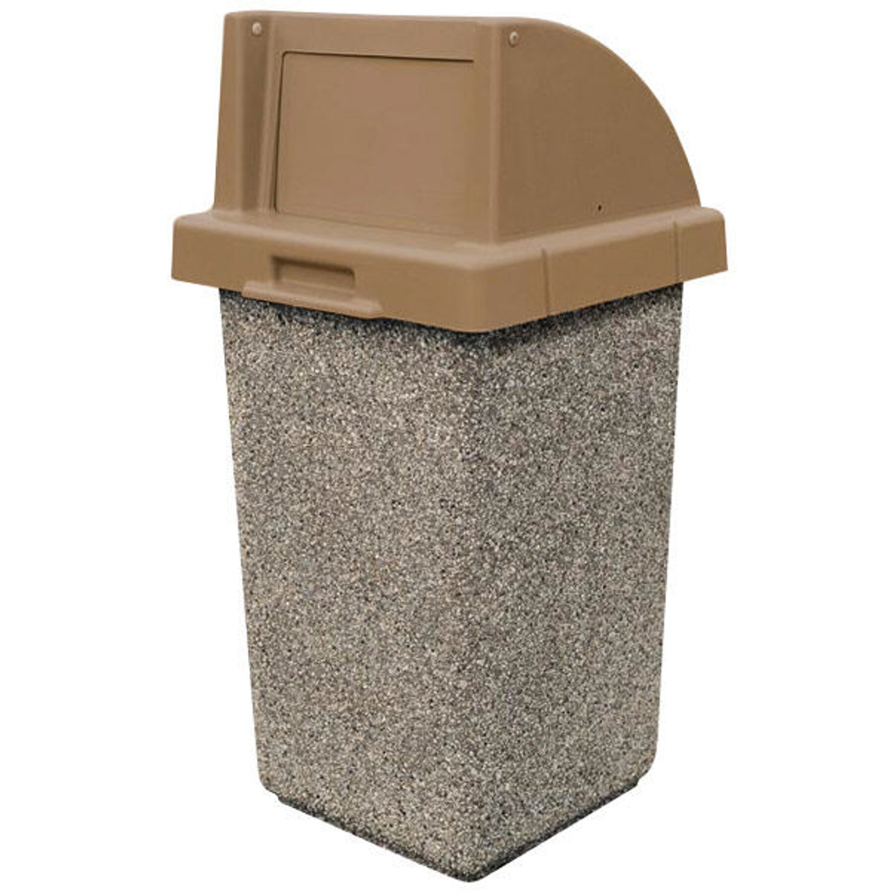 30 Gallon Concrete Push Door Top Outdoor Waste Container TF1015 (33 Color  Options)