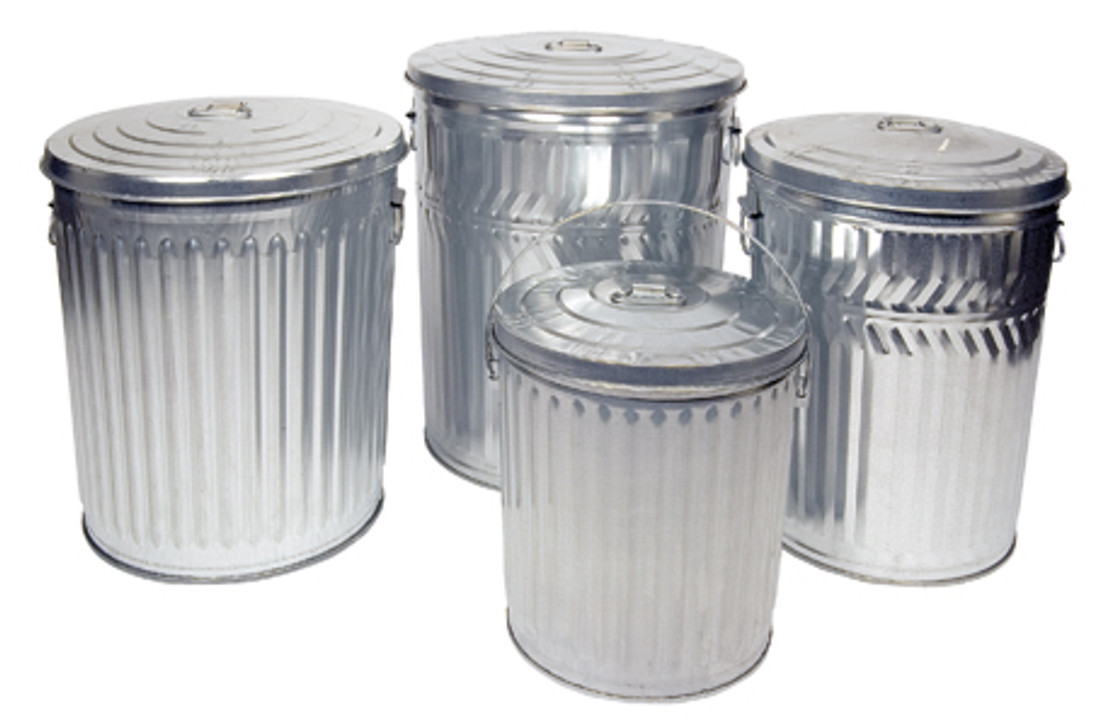 Multipurpose garbage can galvanized, Medium