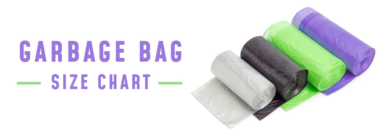 Standard kitchen garbage bag size discount