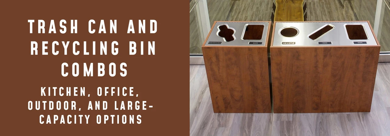 Trash Can and Recycling Bin Combos: Kitchen, Office, Outdoor, and Large-Capacity Options