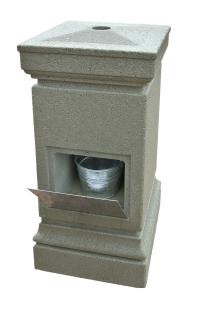 Smokeless Outdoor Concrete Ashtray Smokers Receptacle WS2037