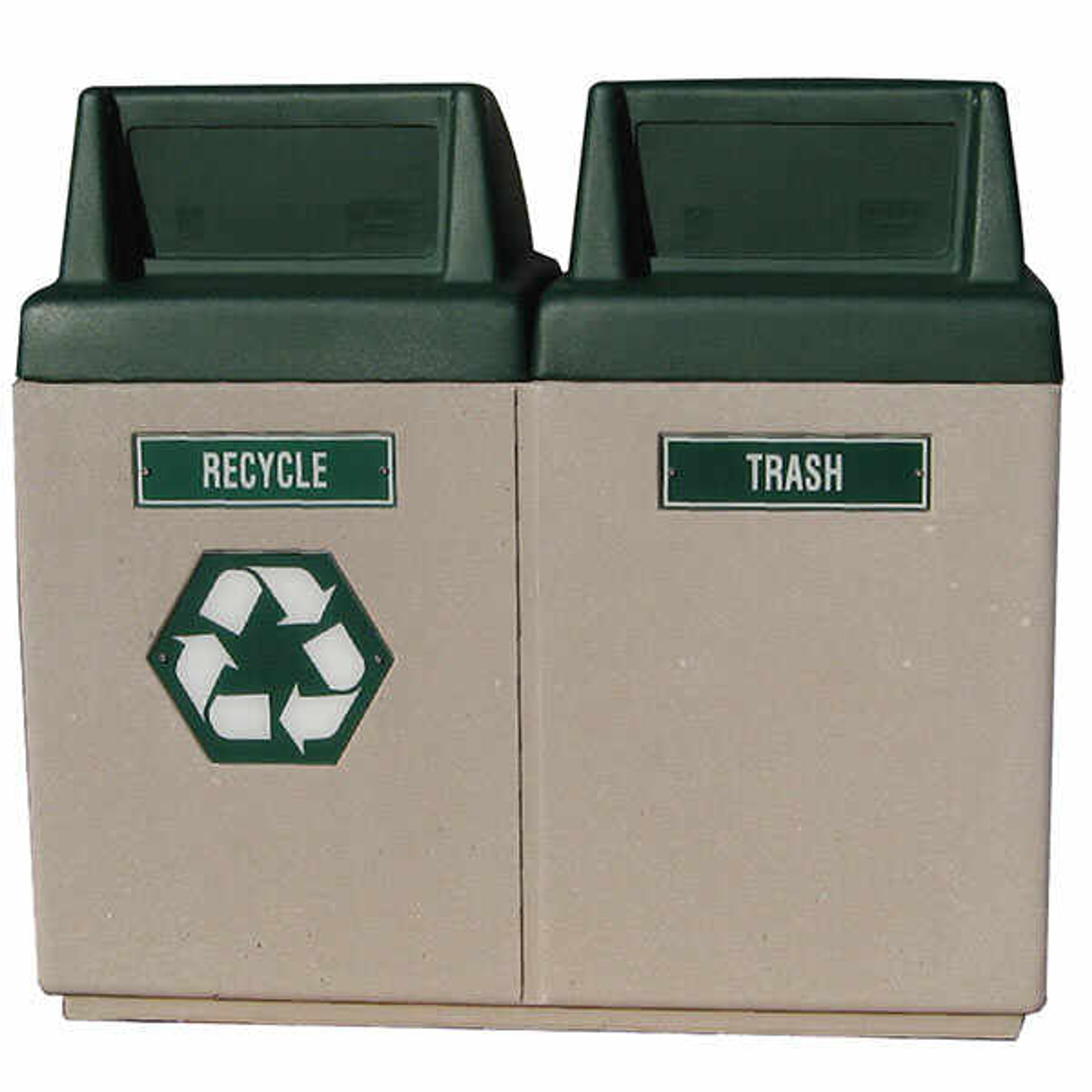 What Is Required On An Outdoor Waste Receptacle 90 Gallon Concrete Dual Recycling Outdoor Waste Receptacle TF1007