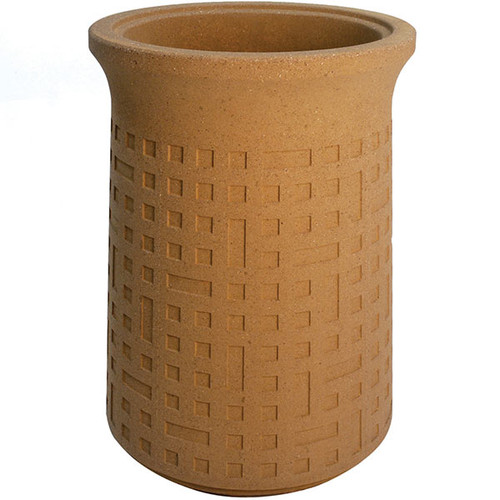 31 Gallon Outdoor Designer Concrete Trash Can WS101