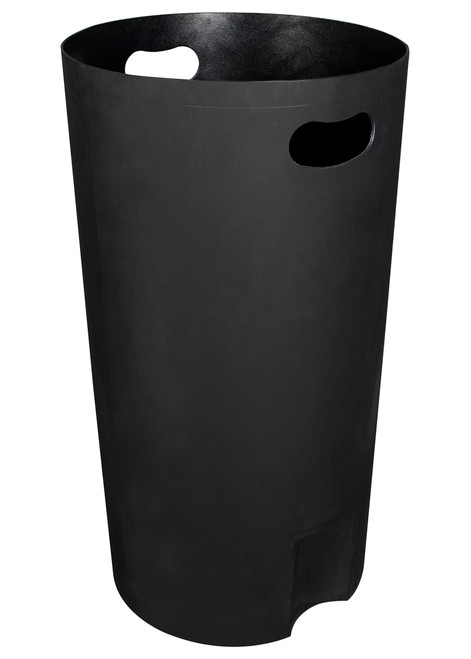 Marshal Classic Container, Round, Polyethylene, 25gal, Black