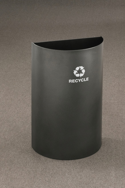 16 Gallon Half Round Open Top Recycling Trash Can RO1899