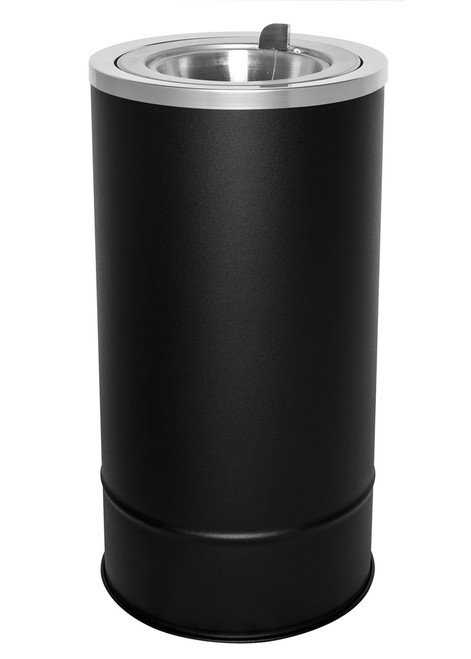 3 Gal. Pioneer Floor Urn Flip Top Ash Tray Black 160F BLX