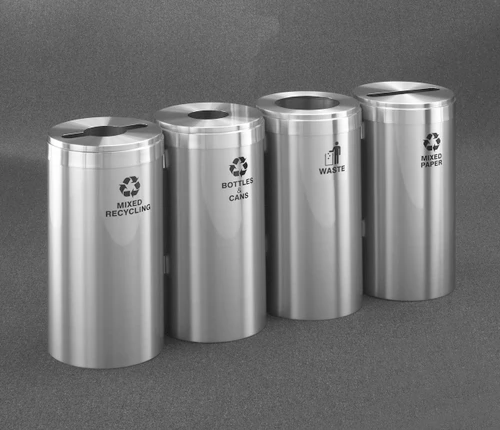 Four Stream Connectable Recycling Combo Satin Aluminum